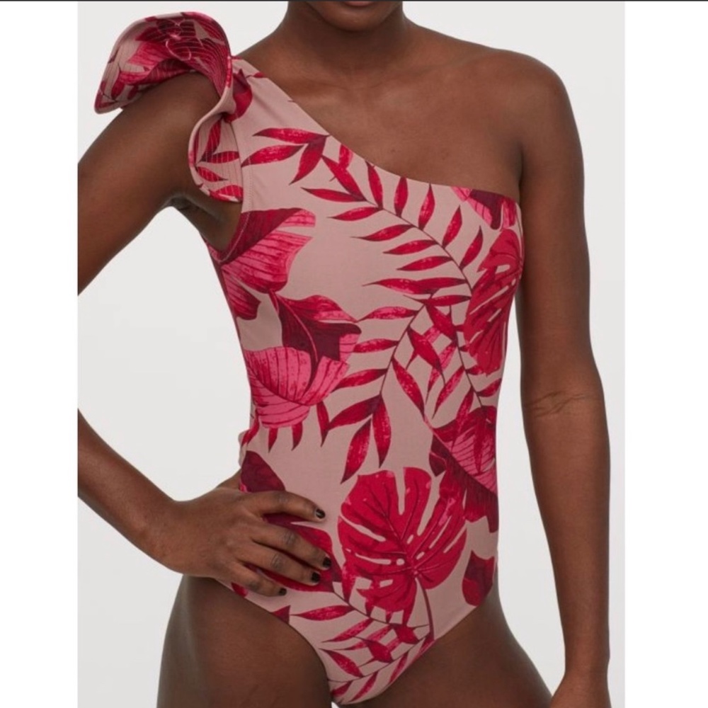 NWT Johanna Ortiz X H&M One Shoulder Swimsuit MED